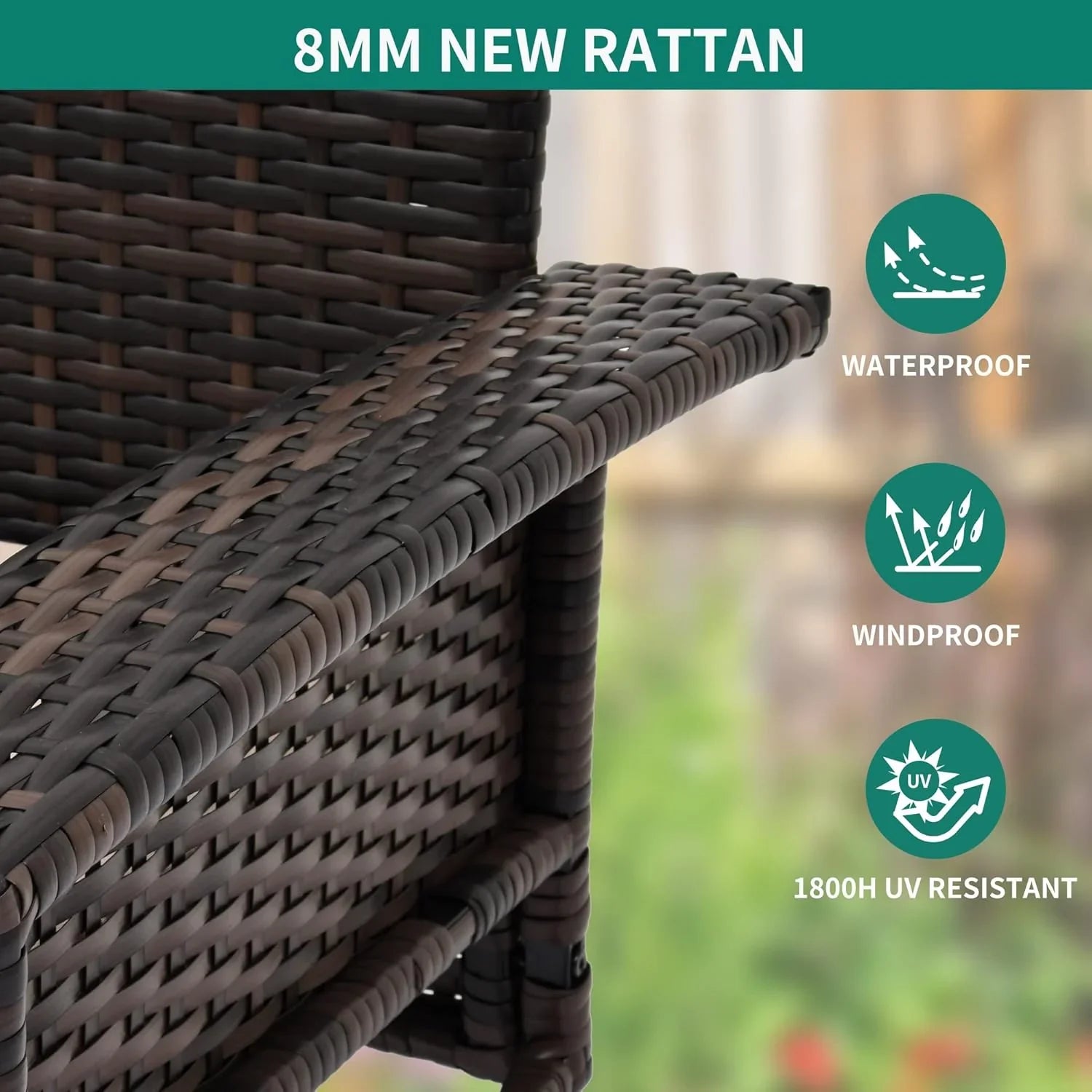 YITAHOME Balancelle suspendue pour porche, 3 places, banc d'extérieur en osier