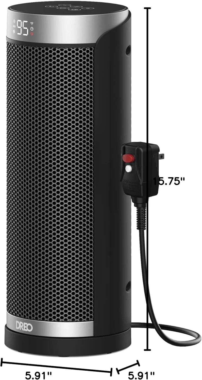 Chauffage d'appoint, chauffage électrique d'intérieur 1500 W avec thermostat, chauffage portable silencieux