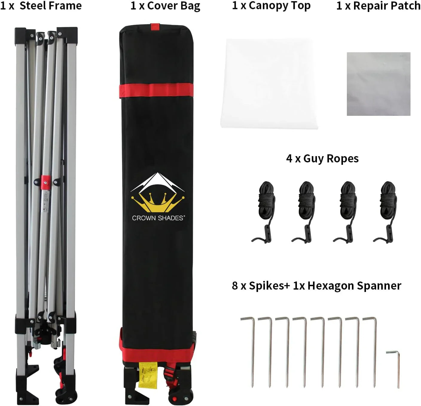 Auvent pop-up 10x10 - Installation en un clic - Tente de plage - Parasol extérieur avec dessus argenté, 3 hauteurs et 4 poches à sable