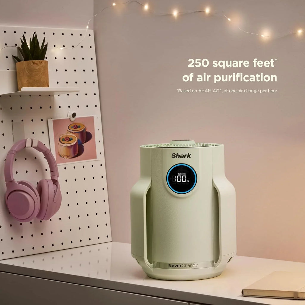 Purificateur d'air Compact Pro avec filtration HEPA longue durée, pour squames d'animaux, poussière, fumée, allergènes, jusqu'à 250 pi².