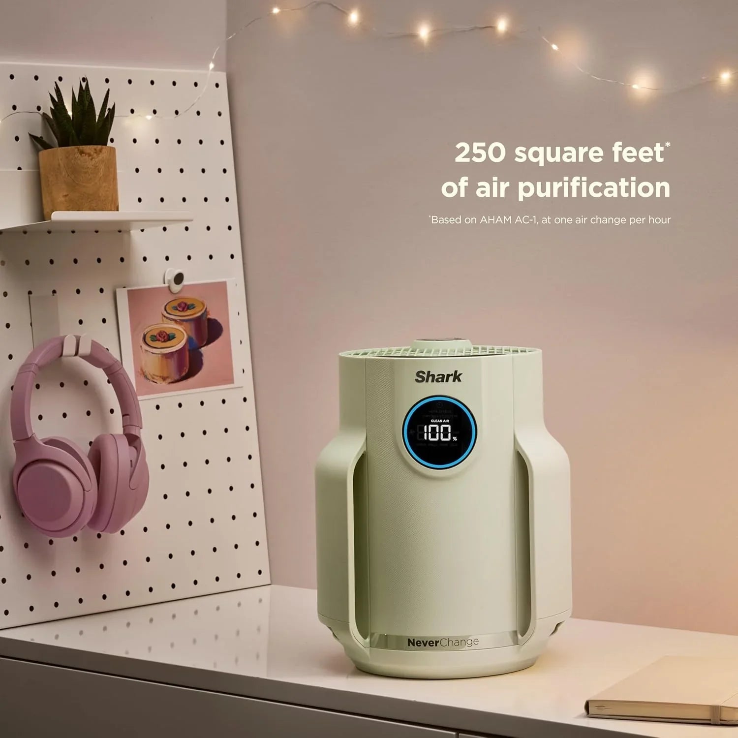 Purificateur d'air Compact Pro avec filtration HEPA longue durée, pour squames d'animaux, poussière, fumée, allergènes, jusqu'à 250 pi².