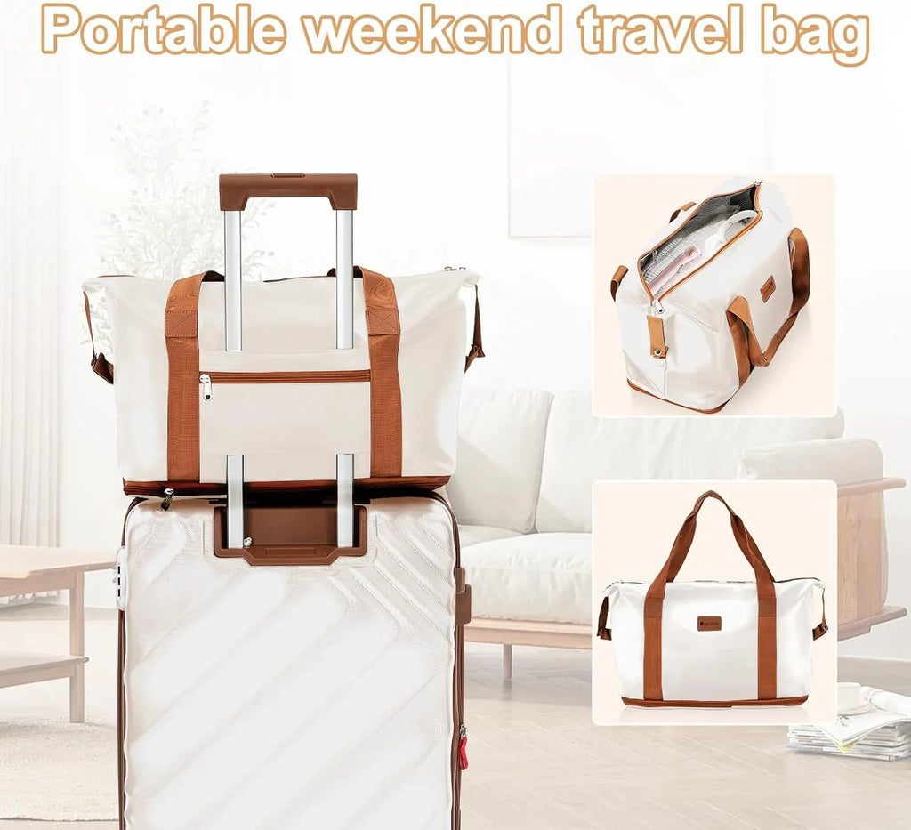 Ensemble de bagages 5 pièces valise extensible 22x14x9 certifié aviation ensemble de voyage étanche durable