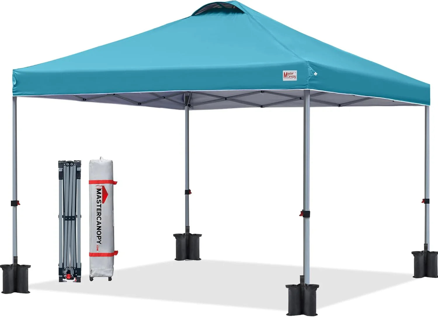 Tente pop-up robuste avec sac à roulettes (10 x 10, noir)