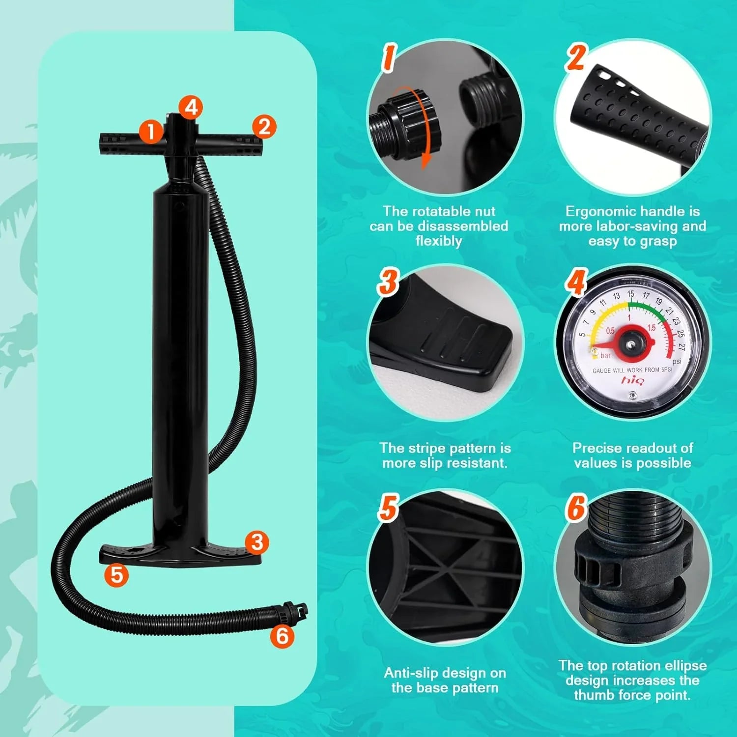 Planche de stand up paddle gonflable FunWater avec accessoires de pagaie SUP haut de gamme, pont EVA antidérapant, pagaie 11'/10'6'