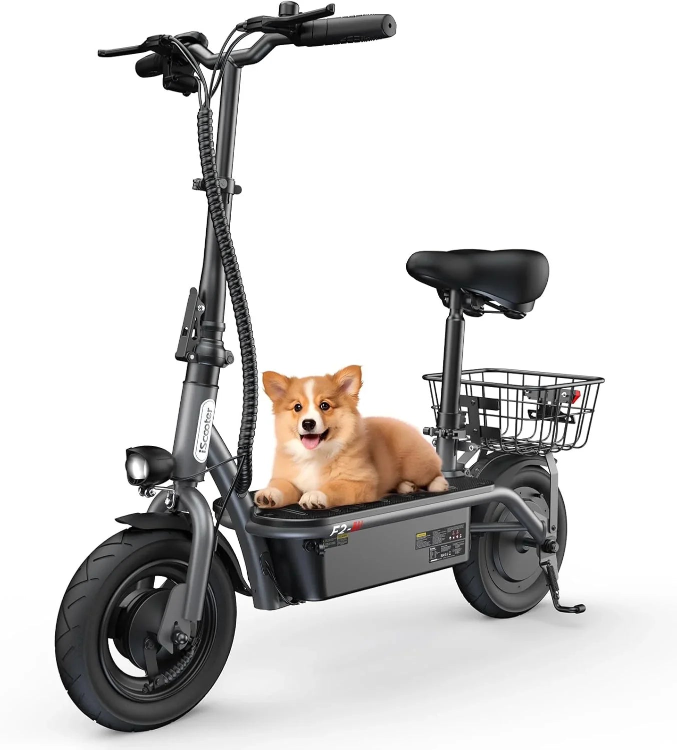 Trottinette électrique iScooter avec siège, autonomie de 60/34 km, vitesse de pointe de 45/39/25 km/h, double suspension avec panier