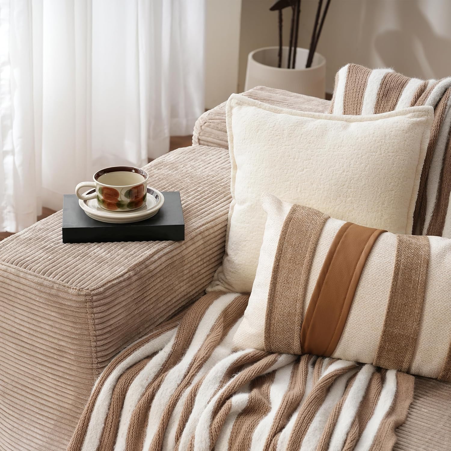 Canapé Ovios 104" Cloud Section Fauteuil en L, canapé modulaire moderne