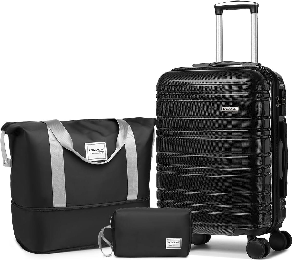 Ensemble de bagages 6 pièces, ensemble de valises rigides extensibles avec roulettes pivotantes, ensemble de bagages à roulettes légers