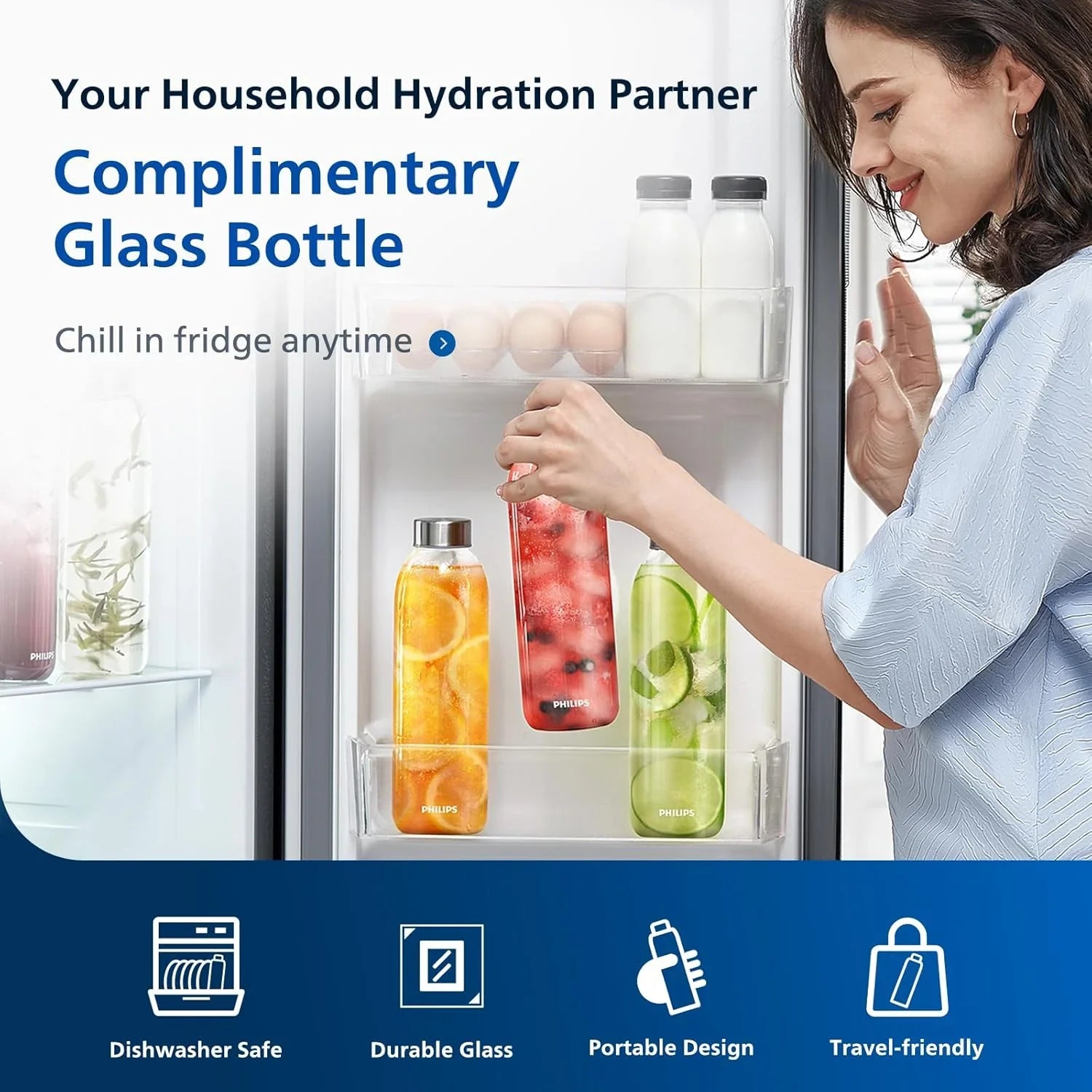 Filtre à eau à osmose inverse pour comptoir, système de filtration d'eau Philips 5 pouces