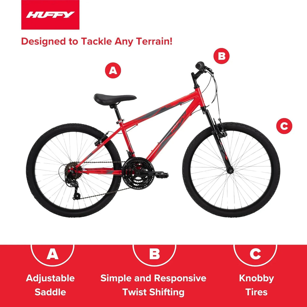 VTT semi-rigide Huffy Stone Mountain, pour garçons/filles/hommes/femmes, tailles 20"/24"/26"