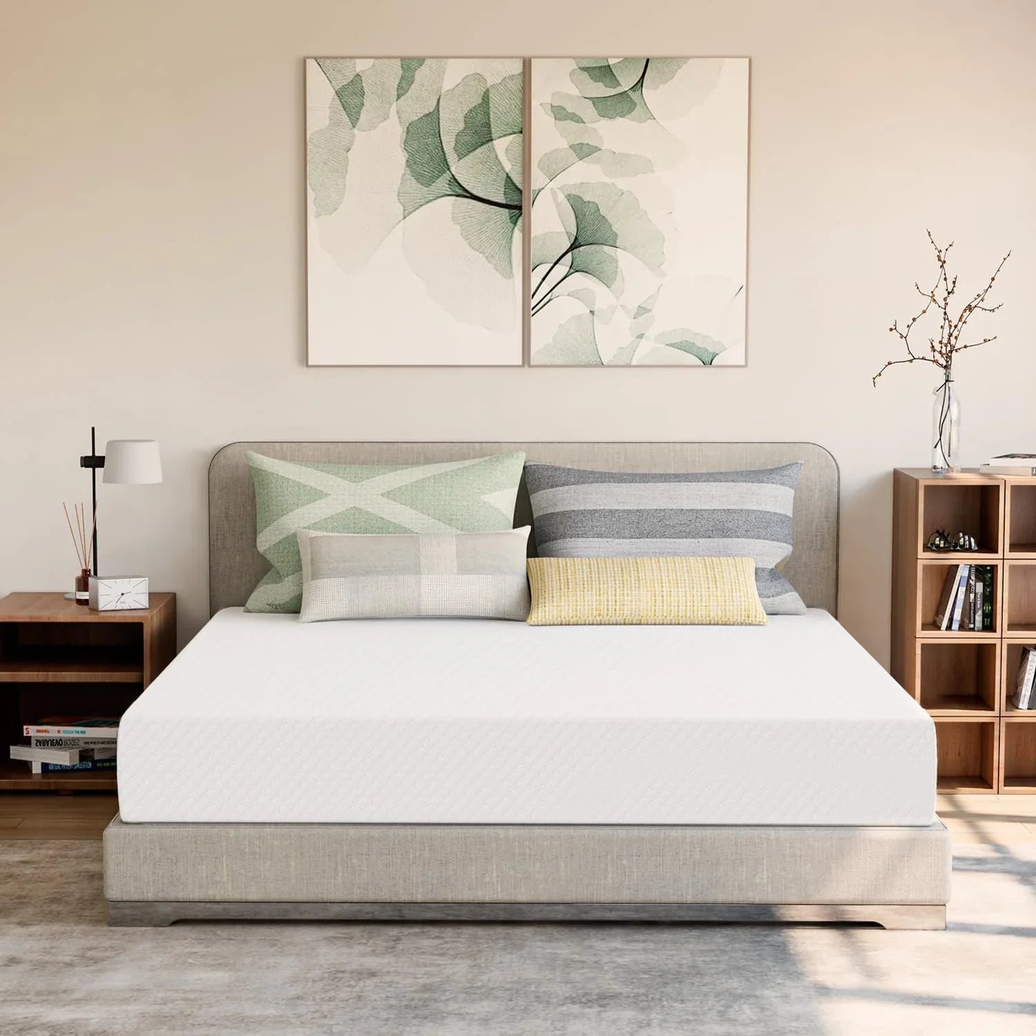 Matelas en mousse à mémoire de forme GAESTE de 8 pouces, entièrement rafraîchissant, matelas dans une boîte