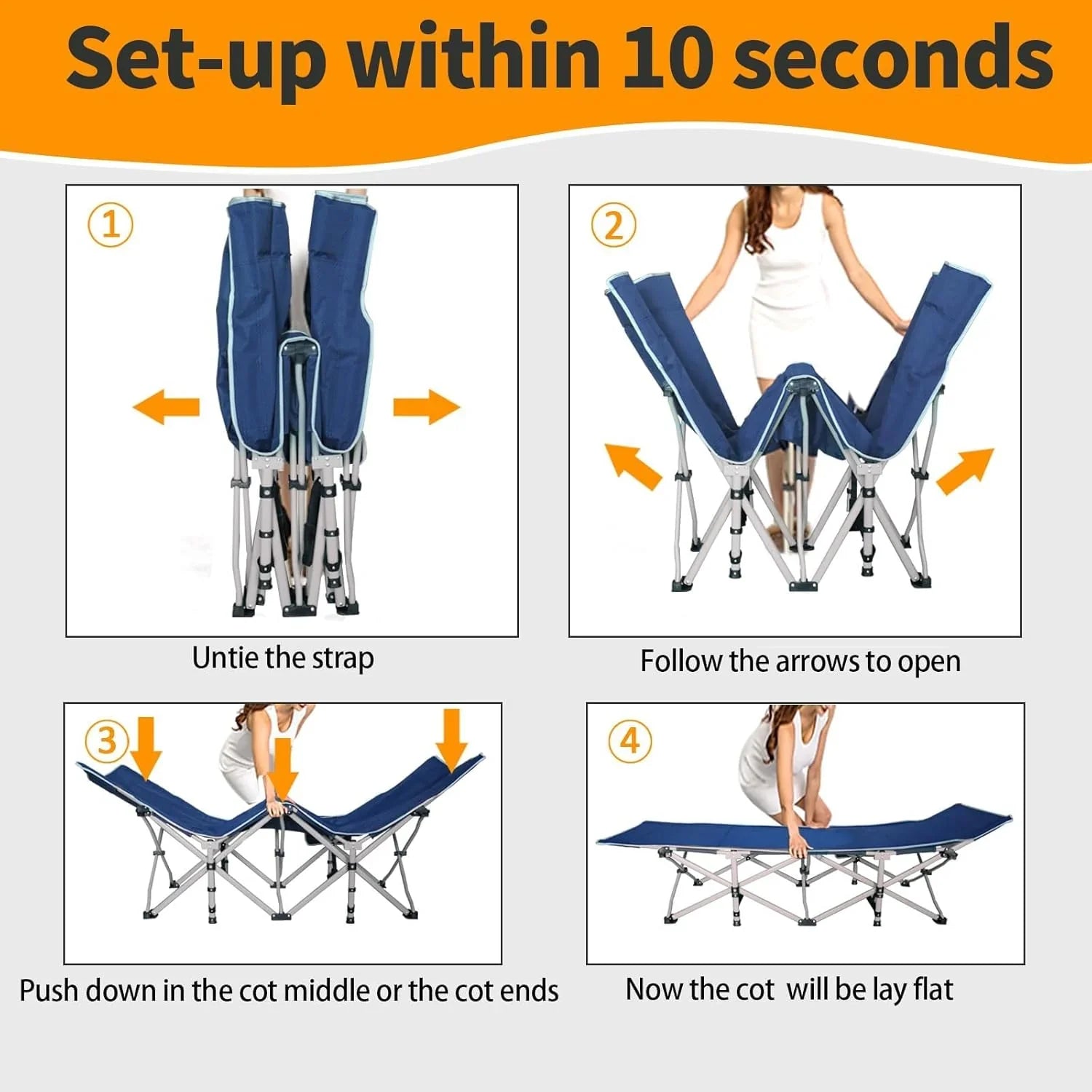 Lot de 2 lits de camp avec matelas, lit pliant confortable et robuste pour bébé