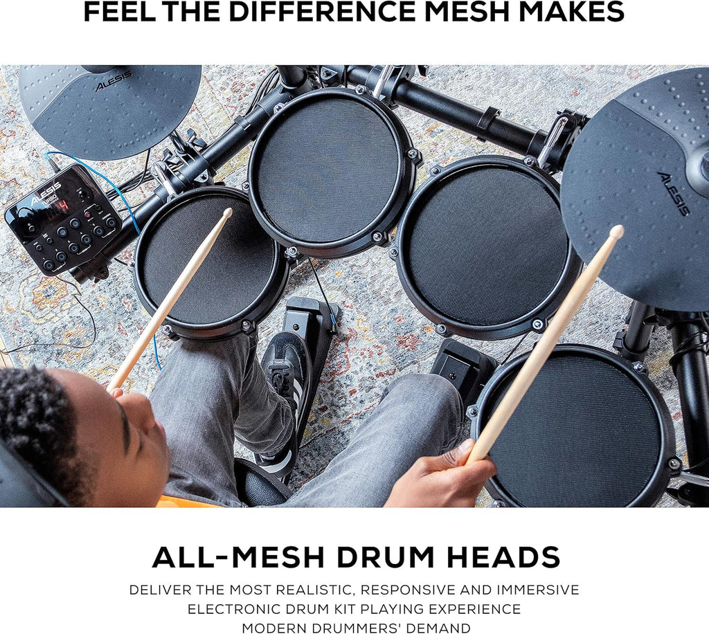 Kit de batterie électrique Alesis Turbo Mesh avec plus de 100 sons et pads en mesh