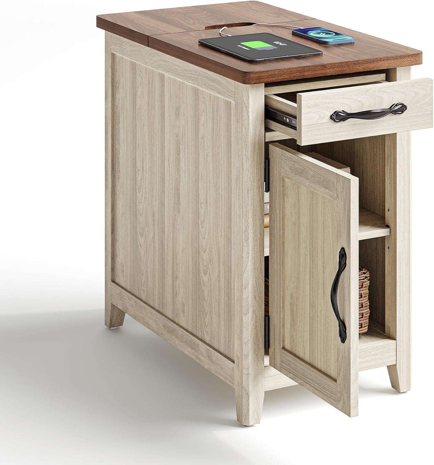 Table d'appoint de ferme Table d'appoint étroite Petite table de chevet