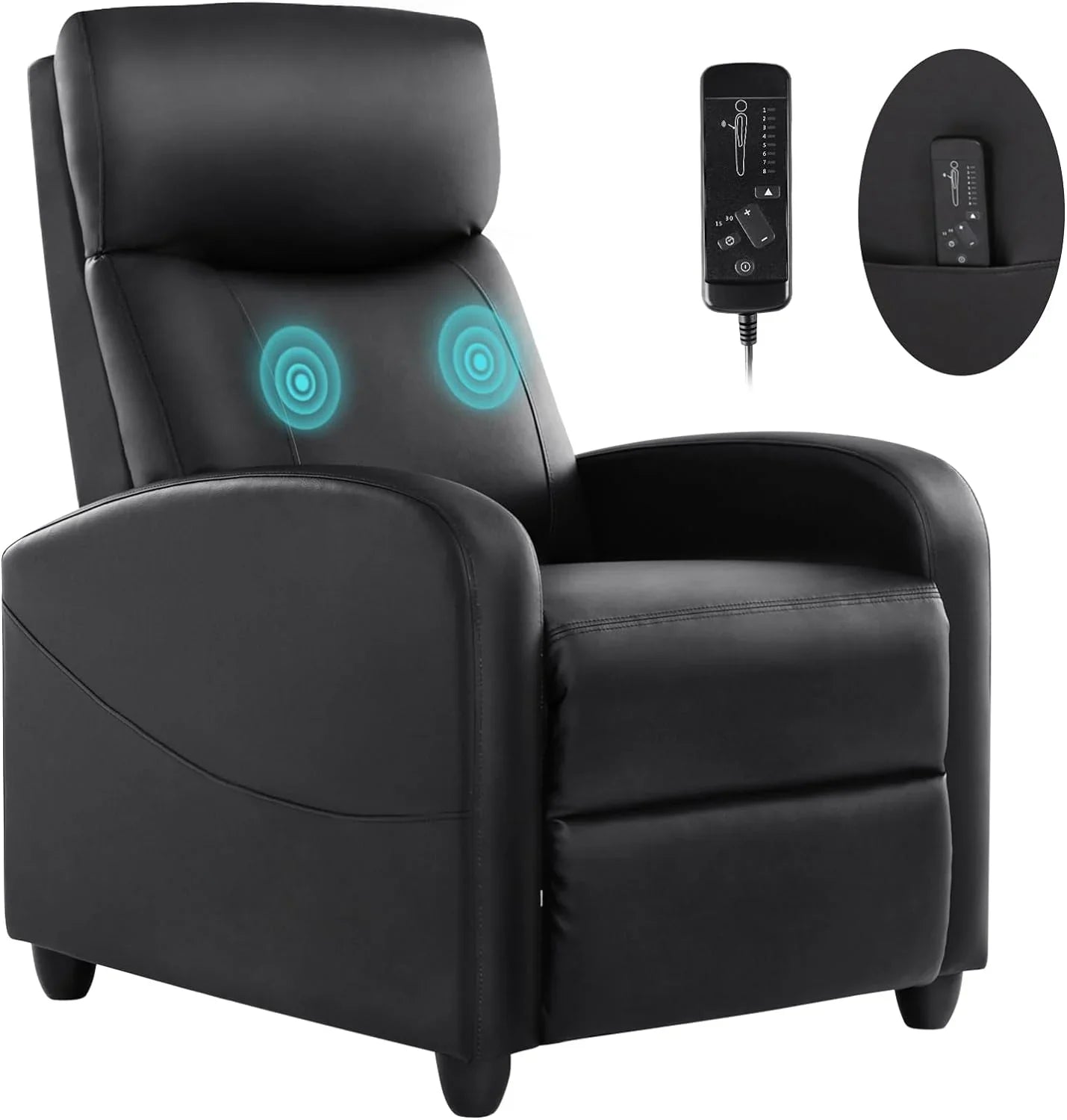 Adult recliner, living room massage recliner, adjustable home theater chair single sofa