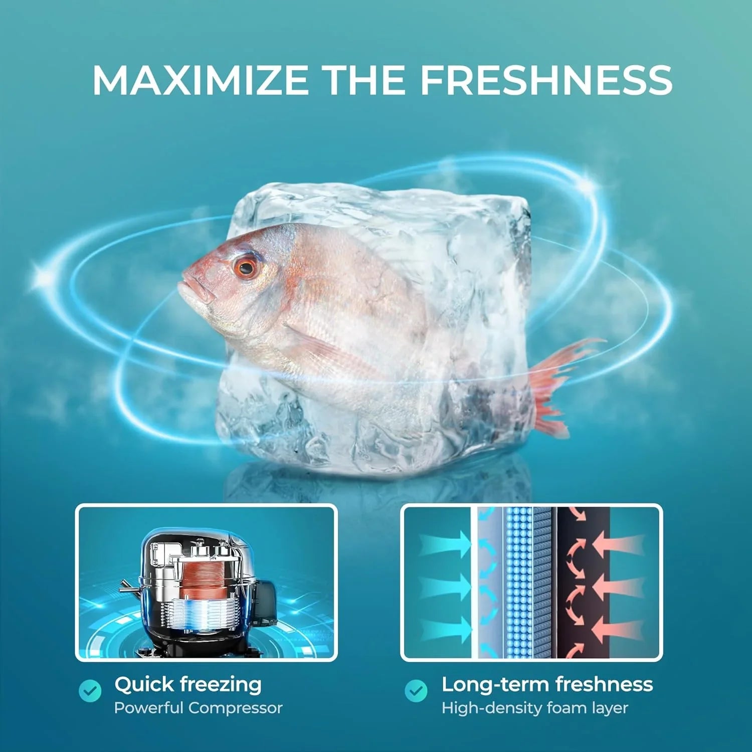 Congélateur vertical, 3,0 pieds cubes, mini-congélateur compact à une porte