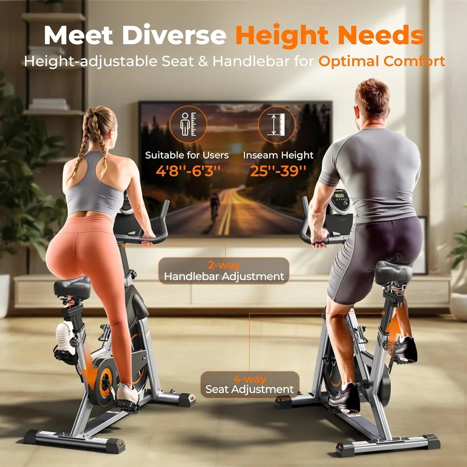 Vélo de fitness de marque Arita Tapis de course de fitness fixe à domicile Conception silencieuse, support pour tablette