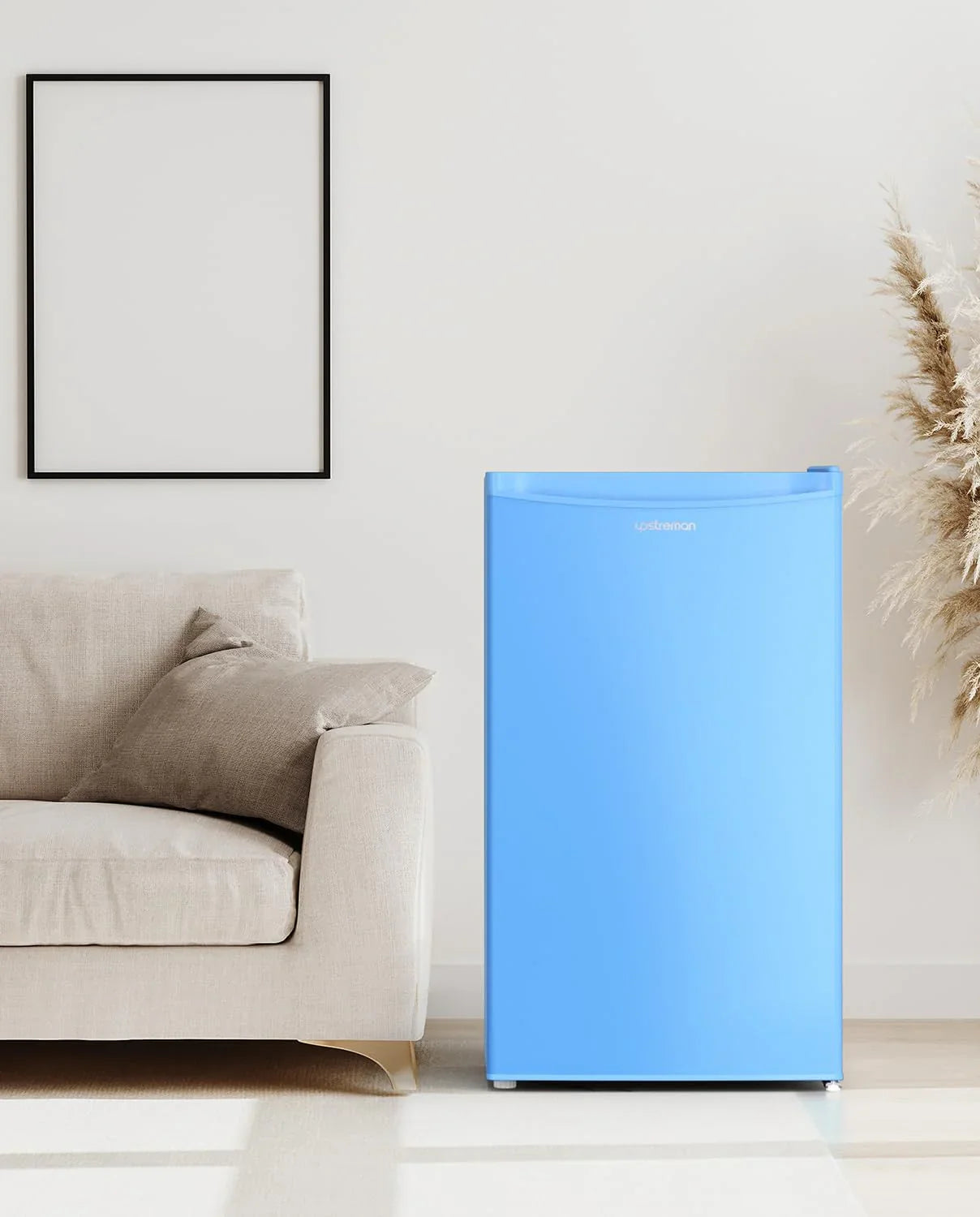 Mini-réfrigérateur Upstreman de 3,2 pieds cubes avec congélateur, mini-réfrigérateur à une porte, réfrigérateur de dortoir