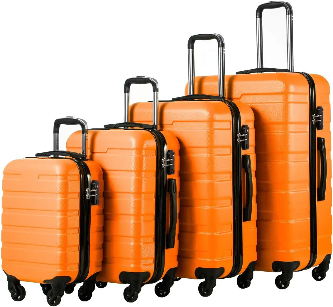 Ensemble de 3 valises Coolife, valises à roulettes rigides et légères avec serrure TSA