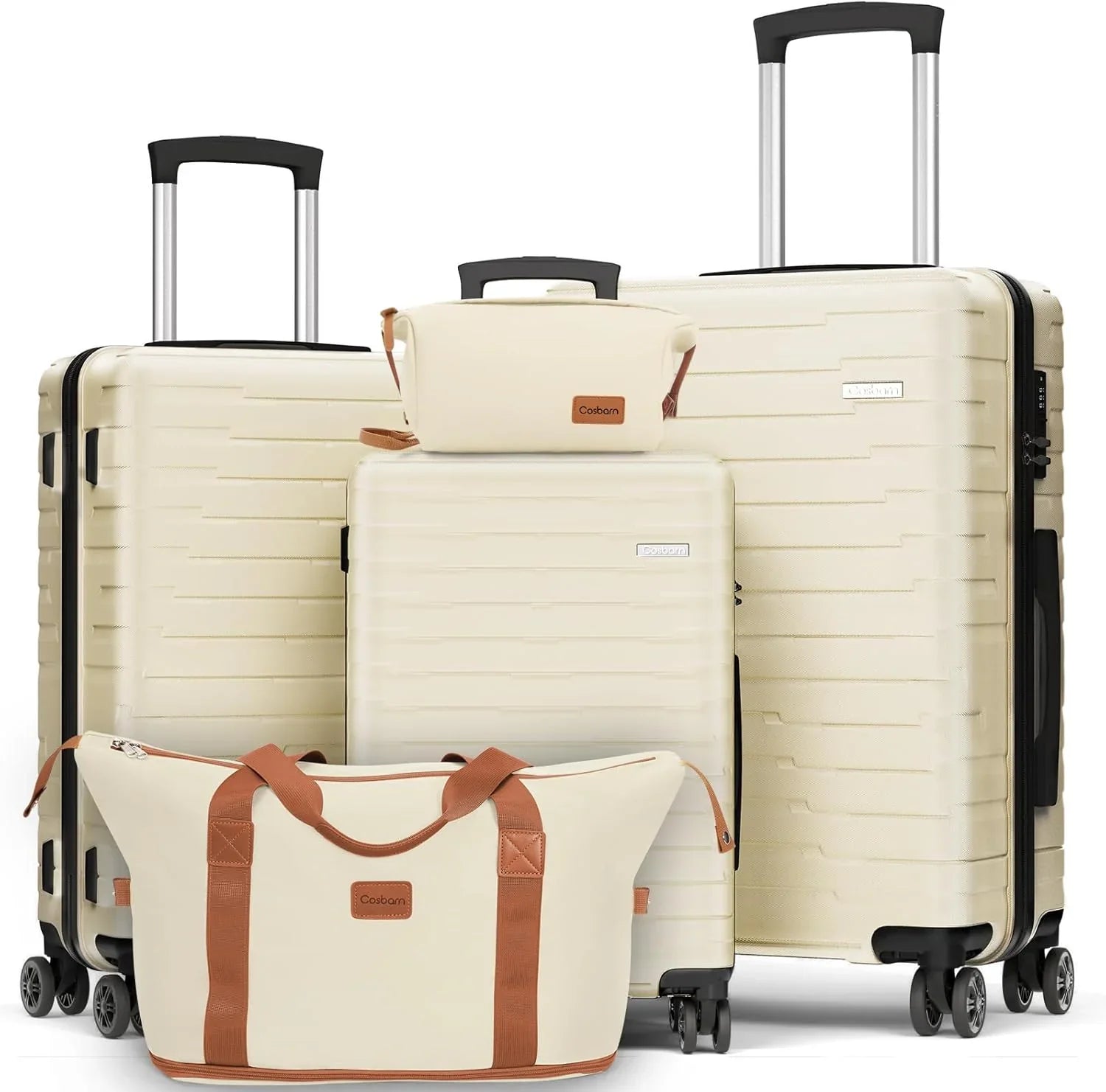 Ensemble de 5 bagages à roulettes, valise rigide en ABS avec roulettes pivotantes