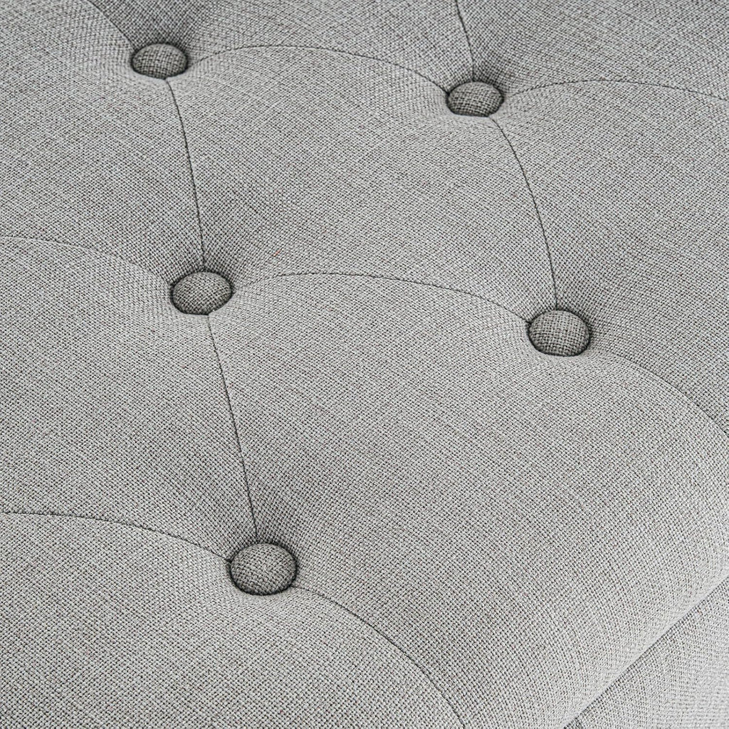 Tabouret de rangement moderne Furniliving, tabouret de bout de lit en bois massif Sherpa, tabouret rembourré tabouret d'intérieur