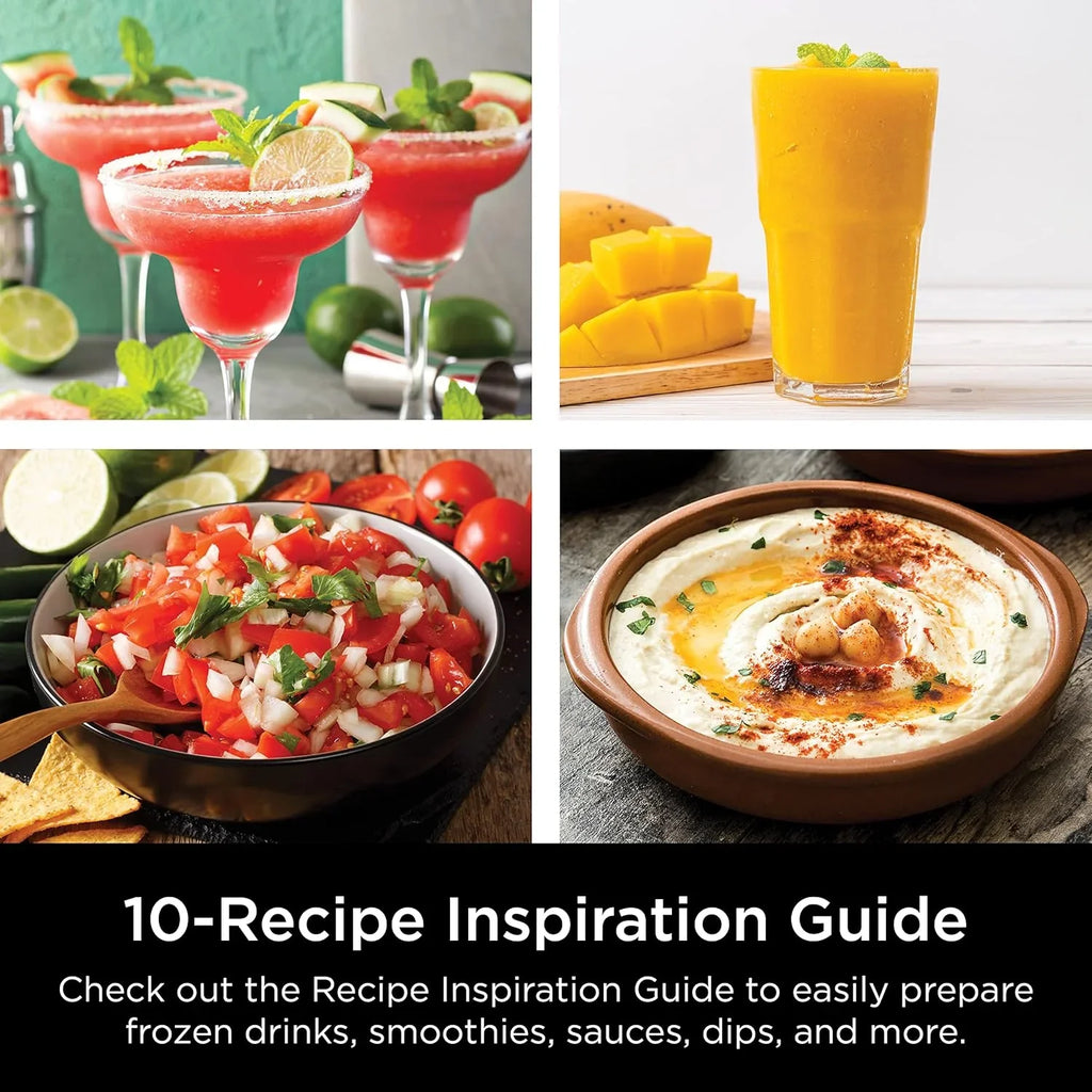 Mixeur compact professionnel Ninja BL660, 1 100 W, 3 fonctions, idéal pour les boissons glacées, les smoothies, les sauces et bien plus encore.