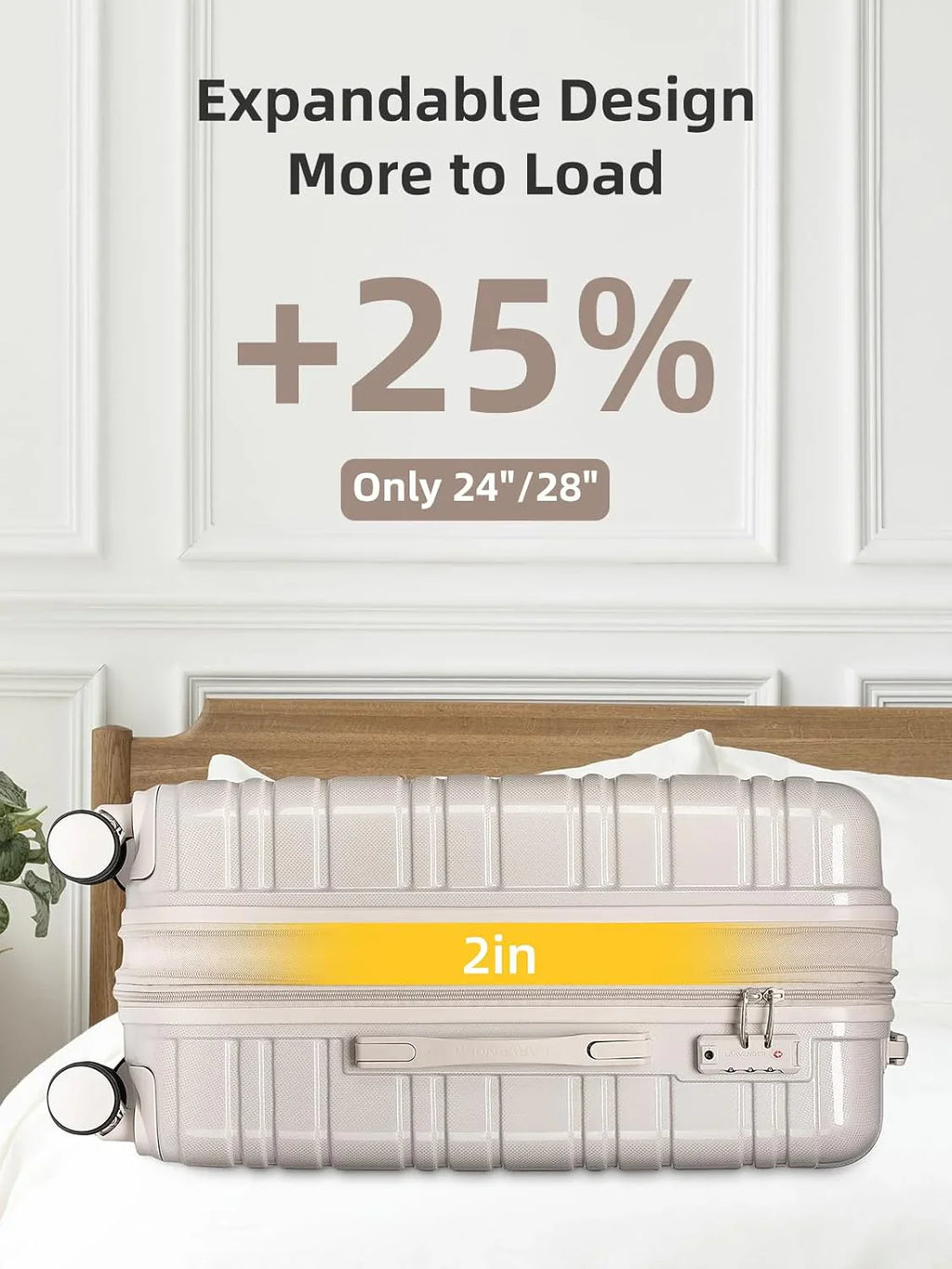 Ensemble de bagages 6 pièces, ensemble de valises rigides extensibles avec roulettes pivotantes, ensemble de bagages à roulettes légers