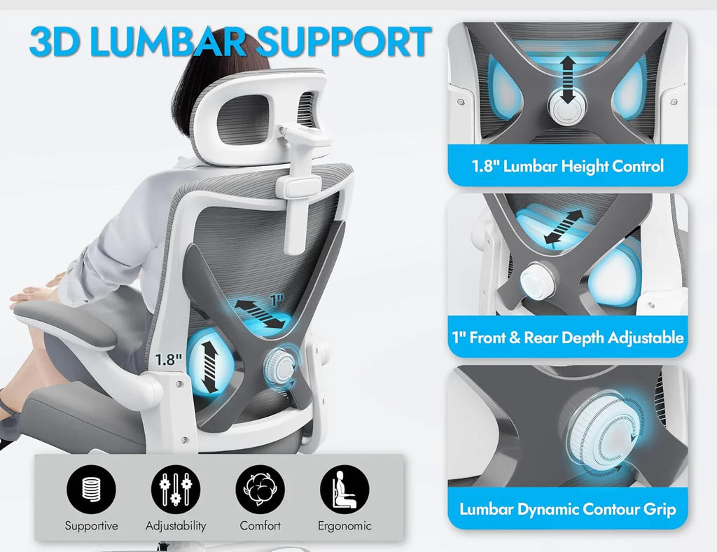 Bureau et chaise d'ordinateur de bureau, chaise de jeu, avec support lombaire et appui-tête