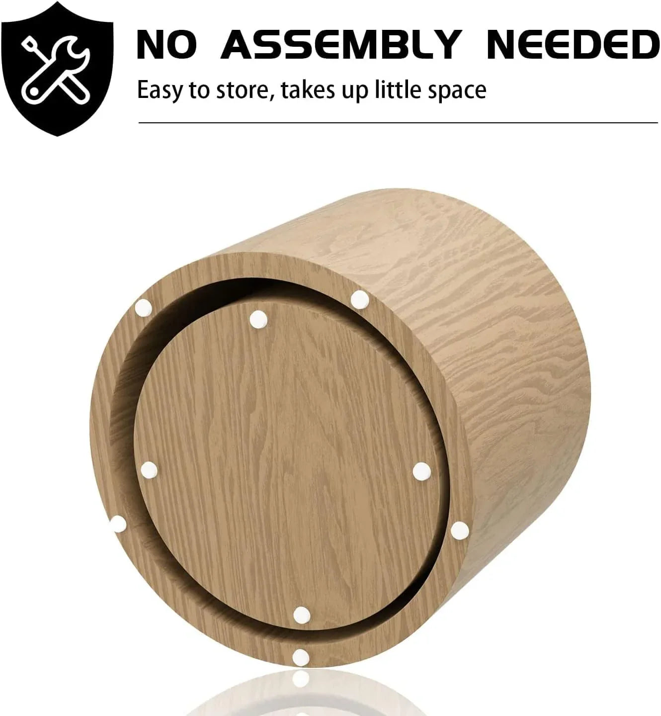 Lot de 2 tables basses gigognes, table basse ronde moderne avec pieds antidérapants, tables d'appoint circulaires en bois de noyer