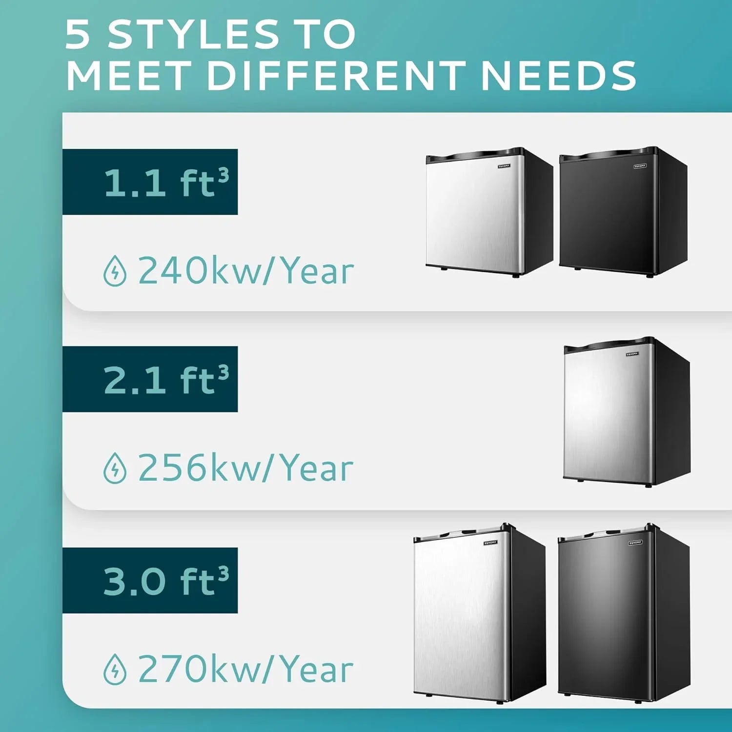 Congélateur vertical, 3,0 pieds cubes, mini-congélateur compact à une porte