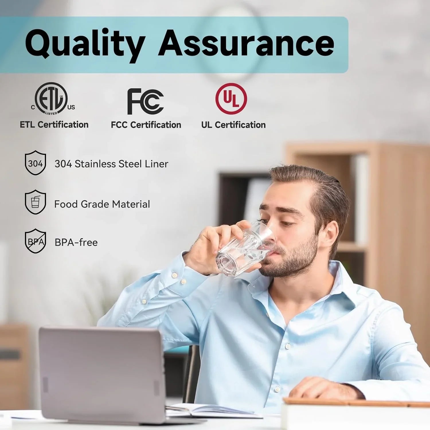 Distributeur d'eau ICEPURE avec machine à glaçons, refroidisseur d'eau chaude et froide 3 en 1