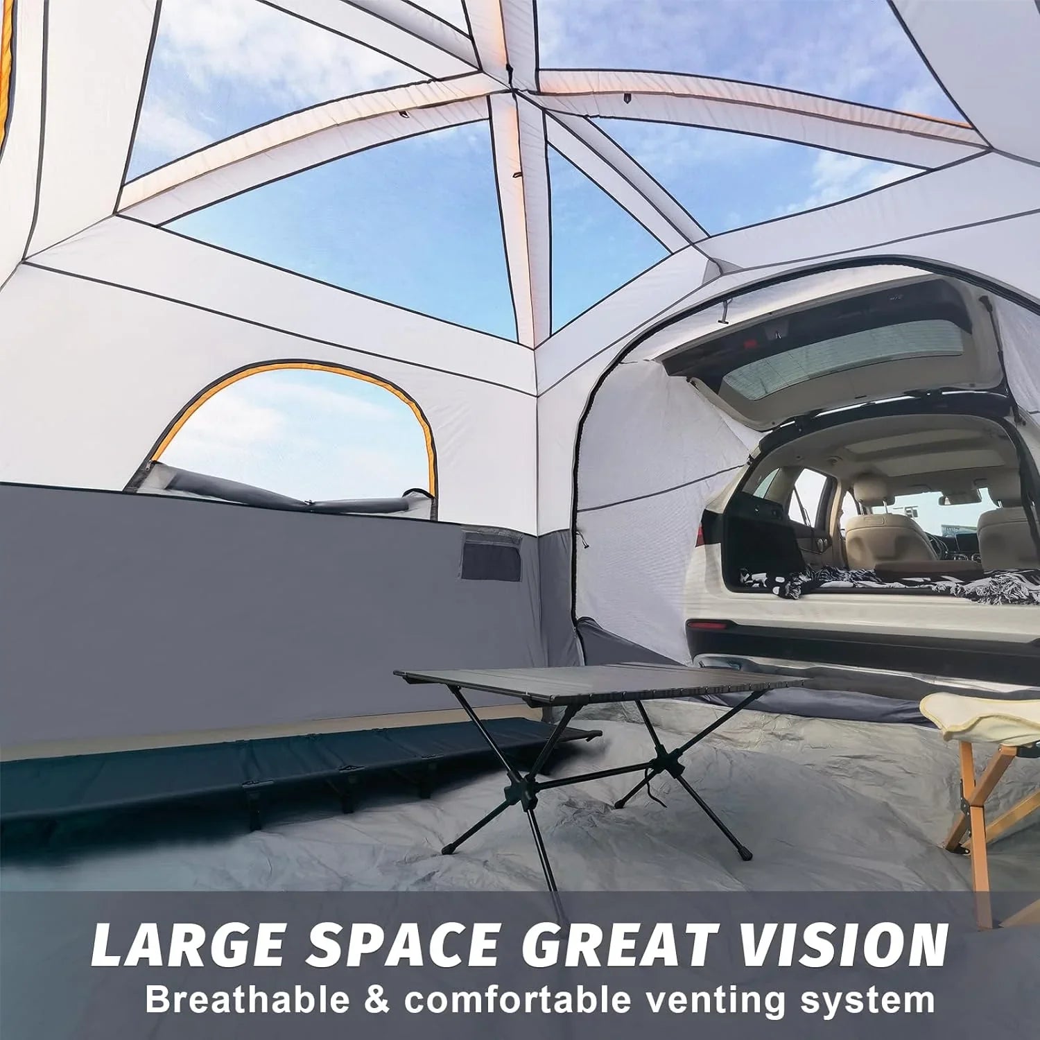 Tente de camping pour SUV, tente de hayon pour SUV 6 personnes - Facile à installer