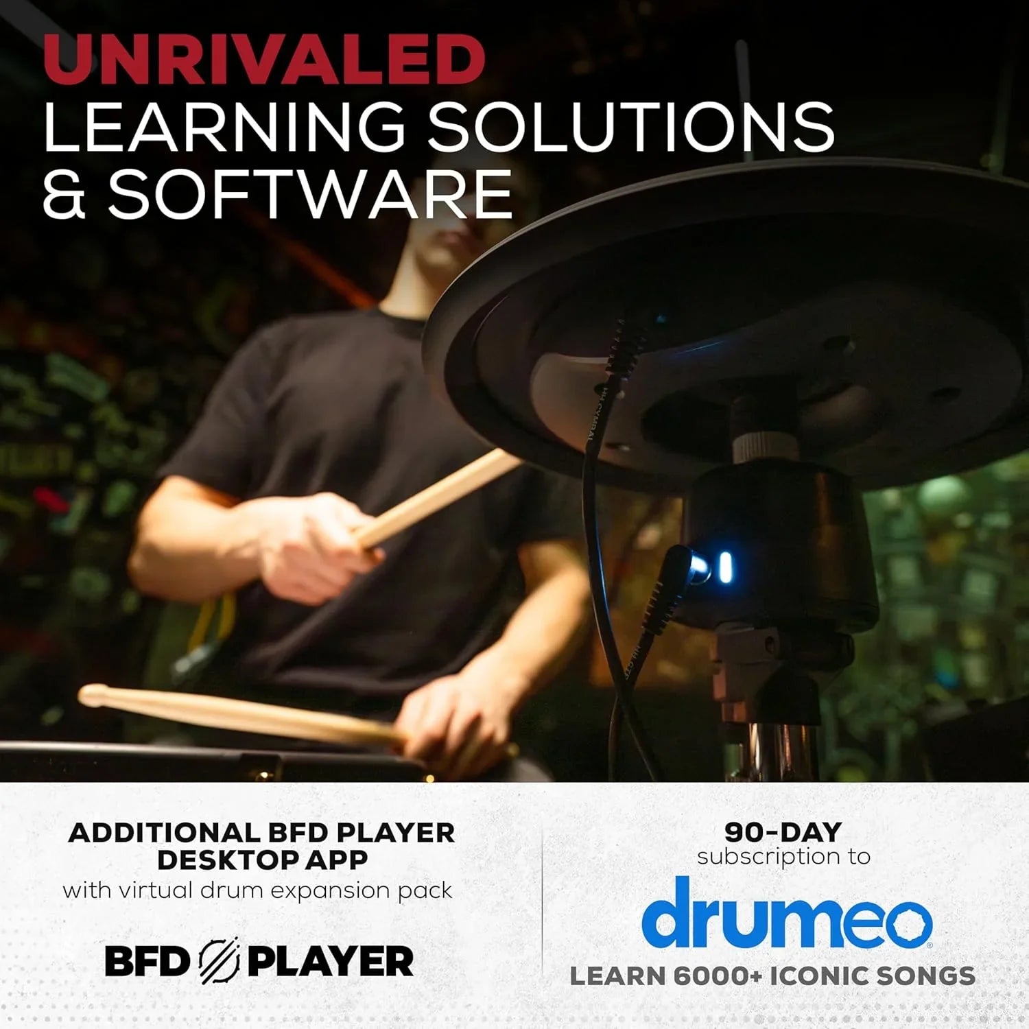 Batterie électronique Alison Strata Prime avec écran tactile et tête à grille double zone