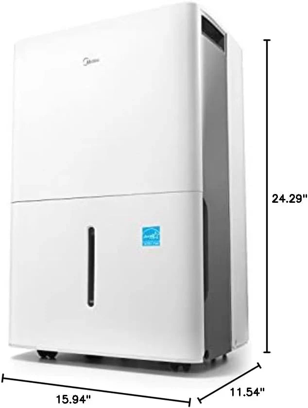 Déshumidificateur Midea de 4 500 pi² avec pompe, certifié Energy Star, 50 pintes