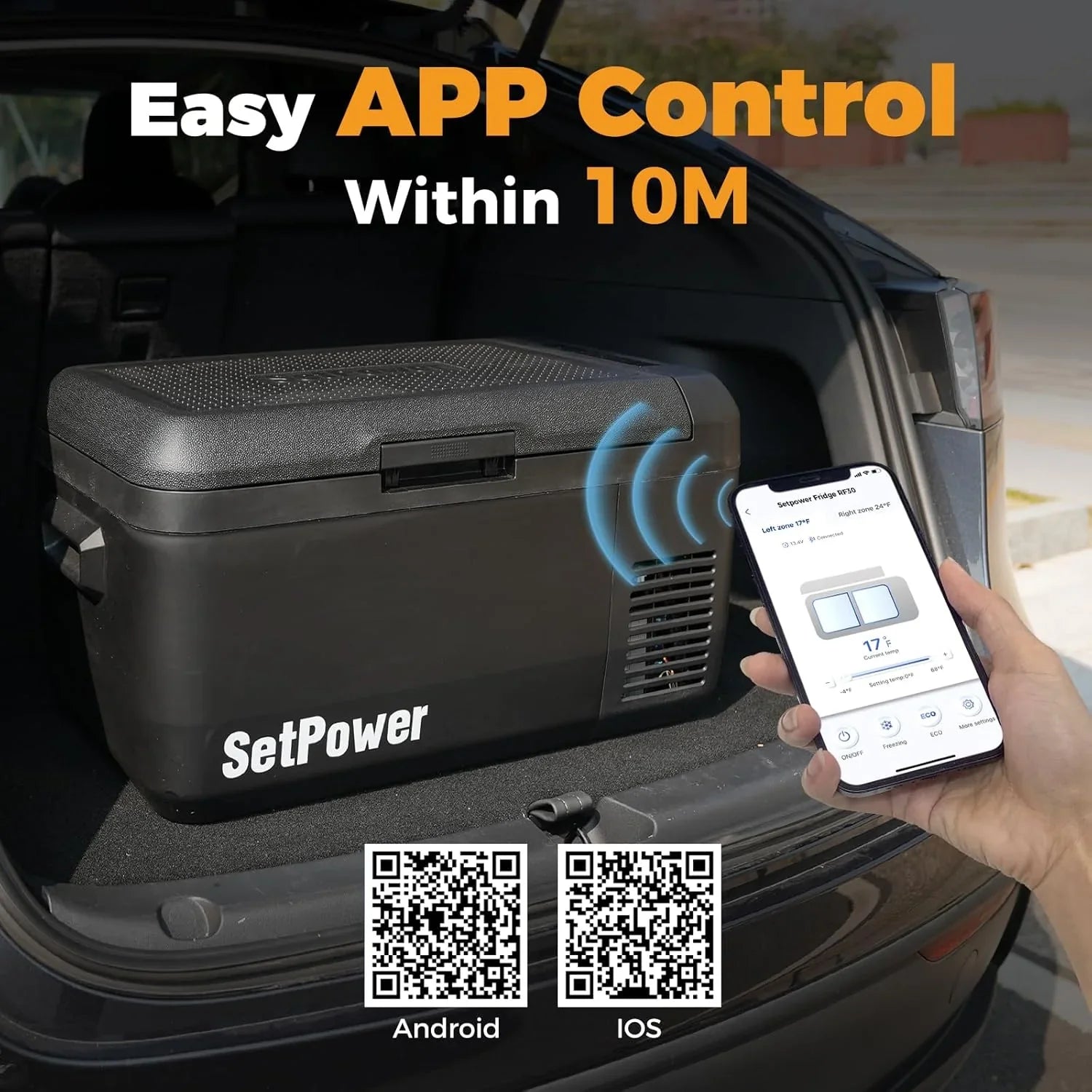 Réfrigérateur portable 12 V 21 litres, autonomie de 50 heures, glacière électrique pour voiture