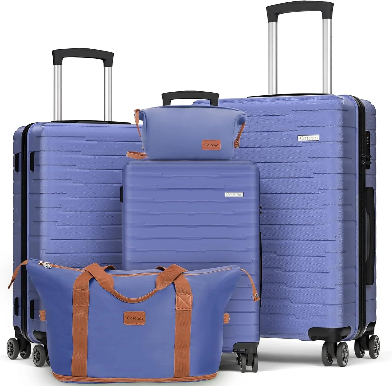 Ensemble de 5 bagages à roulettes, valise rigide en ABS avec roulettes pivotantes