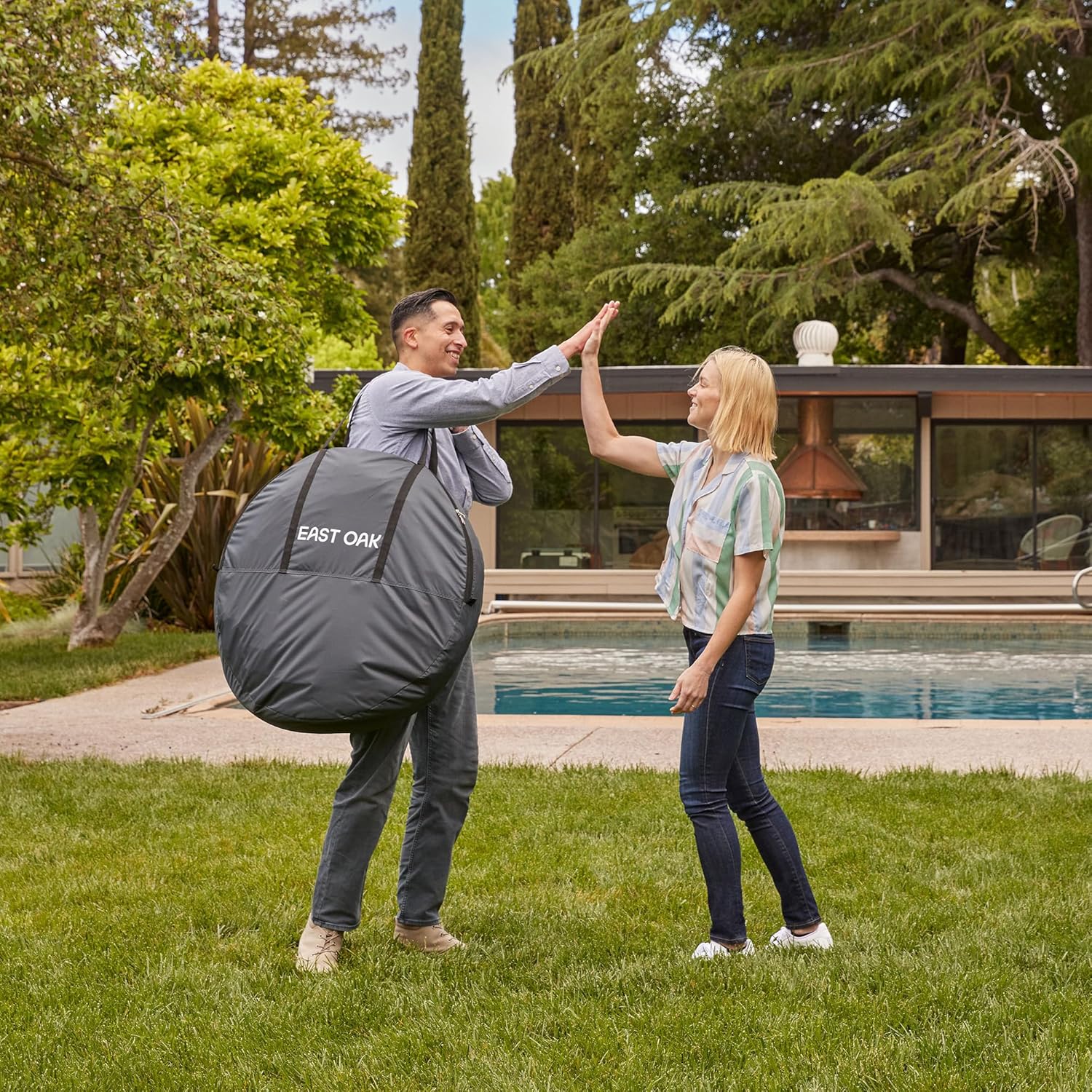 Tente moustiquaire EAST OAK, moustiquaire portable, 3 x 3 m, avec sac de transport