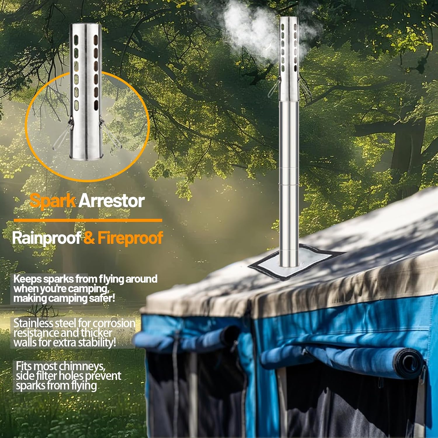 Poêle à bois pour tente chaude, petit poêle à bois pour chauffage et cuisine en extérieur, pêche sur glace, chasse