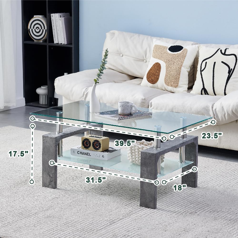 Table basse rectangulaire de salon, table basse d'appoint moderne