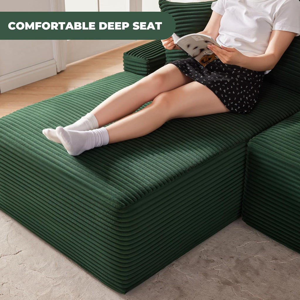 Canapé nuage de 110 pouces, canapé désossé dans le salon, canapé modulable avec sièges profonds