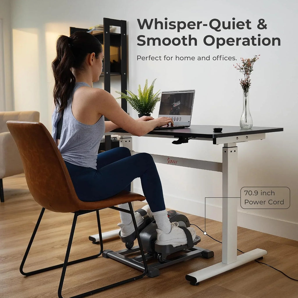 Mini-appareil elliptique intelligent Sunny Health & Fitness, pédalier d'intérieur sous le bureau pour l'activité et l'entraînement cardio des seniors