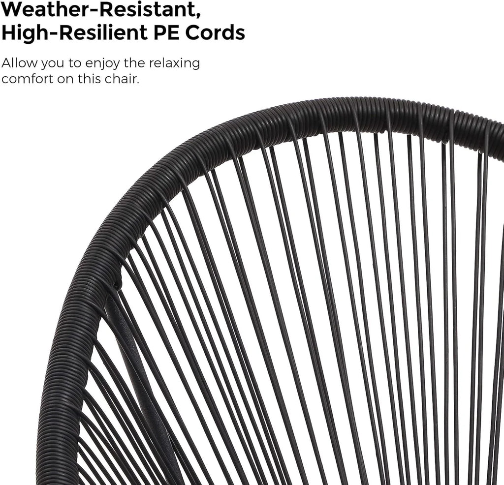 Canapé d'extérieur 2 places avec dossier en rotin synthétique