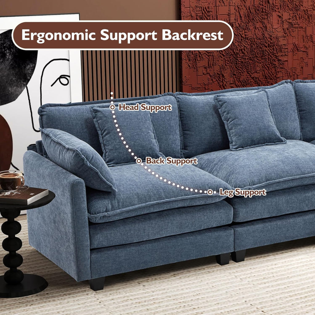 Canapé modulaire moderne en forme de U de 146 pouces d'ihanherry