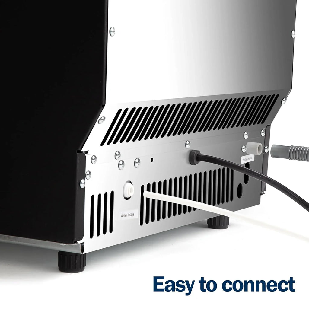 EUHOMY Machine à glaçons commerciale Machine à glaçons sous le comptoir en acier inoxydable Machine à glaçons autonome.