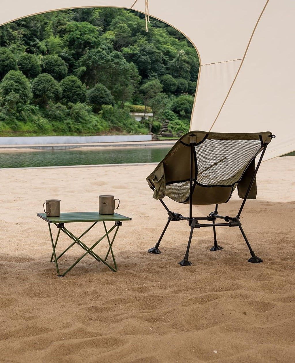 Chaise de plage pliante de camping compacte et ultralégère