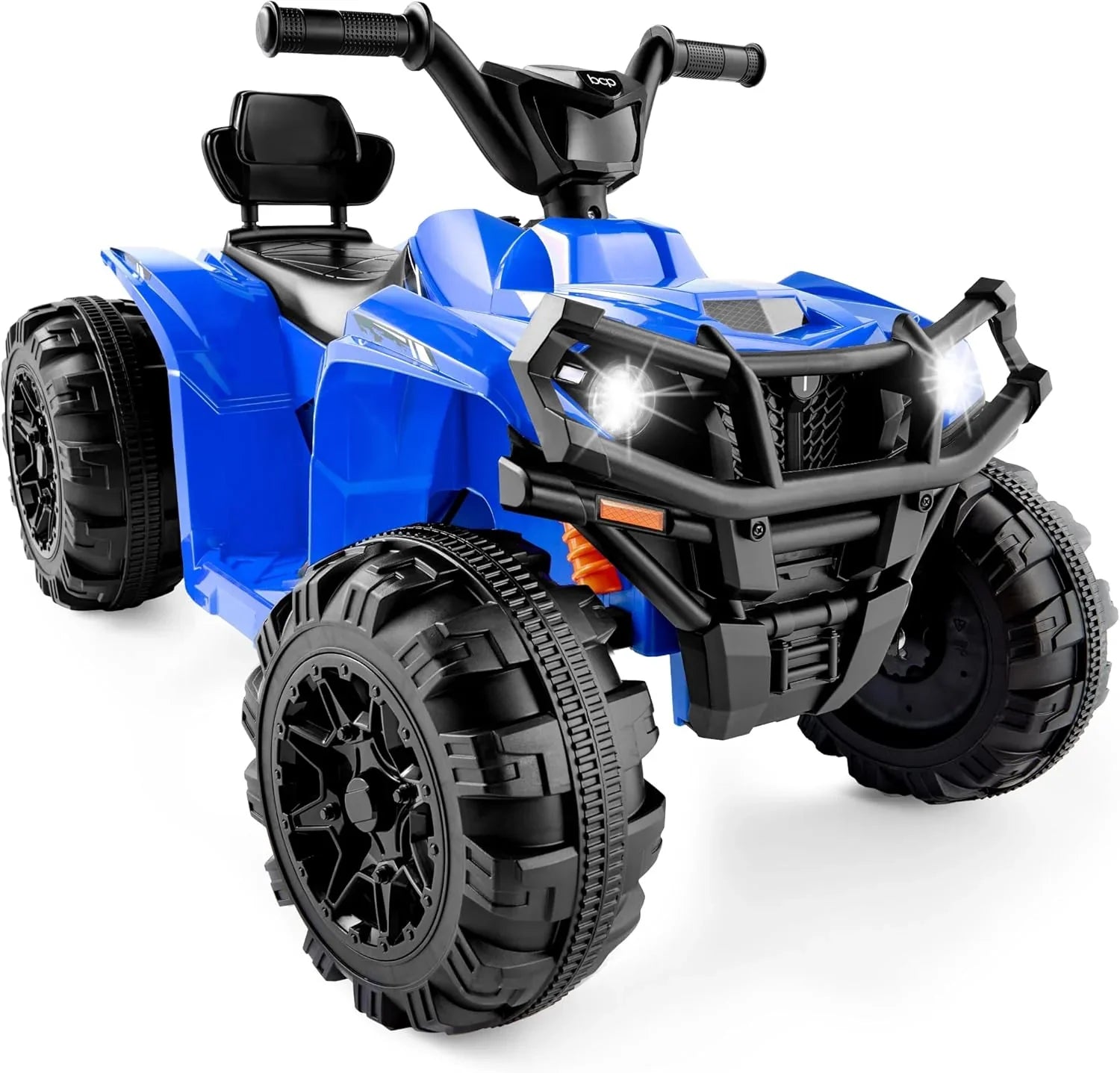 Véhicule tout-terrain électrique 12 V pour enfants, quad à 4 roues avec audio Bluetooth, vitesse maximale de 2,4 mph, pneus à crampons, phares à LED et radio.