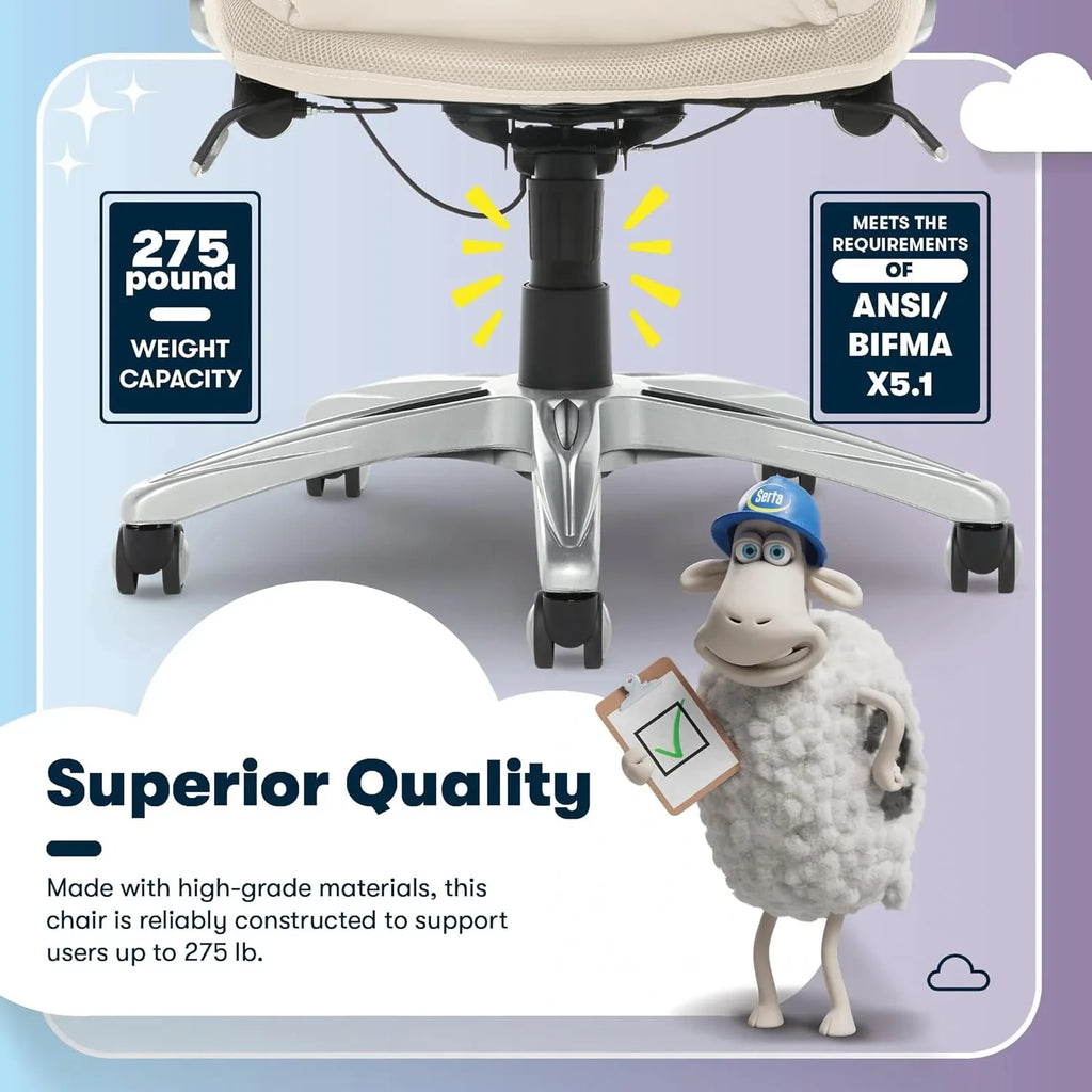 Chaise de bureau exécutive, bureau et chaise d'ordinateur ergonomiques