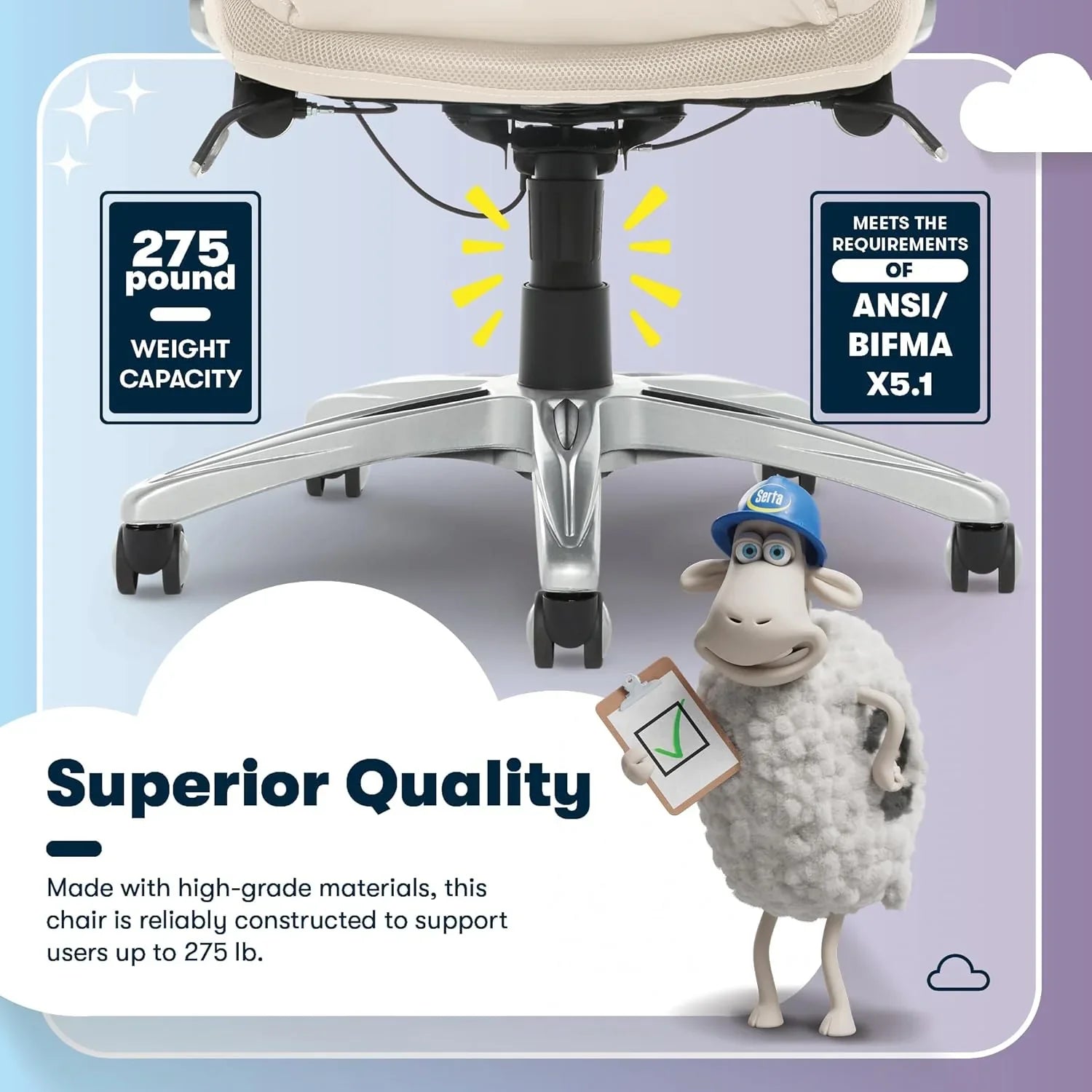 Chaise de bureau exécutive, bureau et chaise d'ordinateur ergonomiques