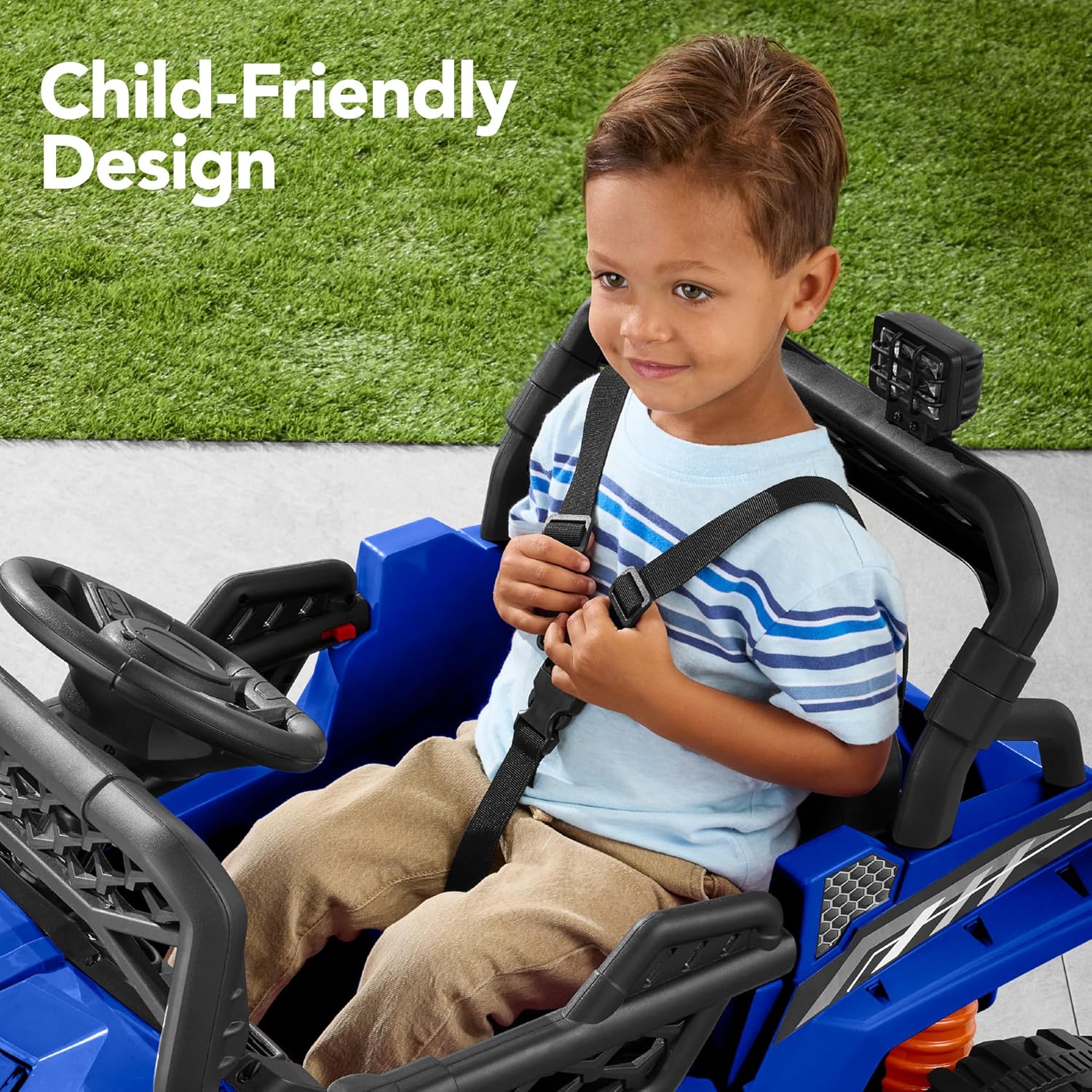 Voiture électrique UTV noire pour enfants