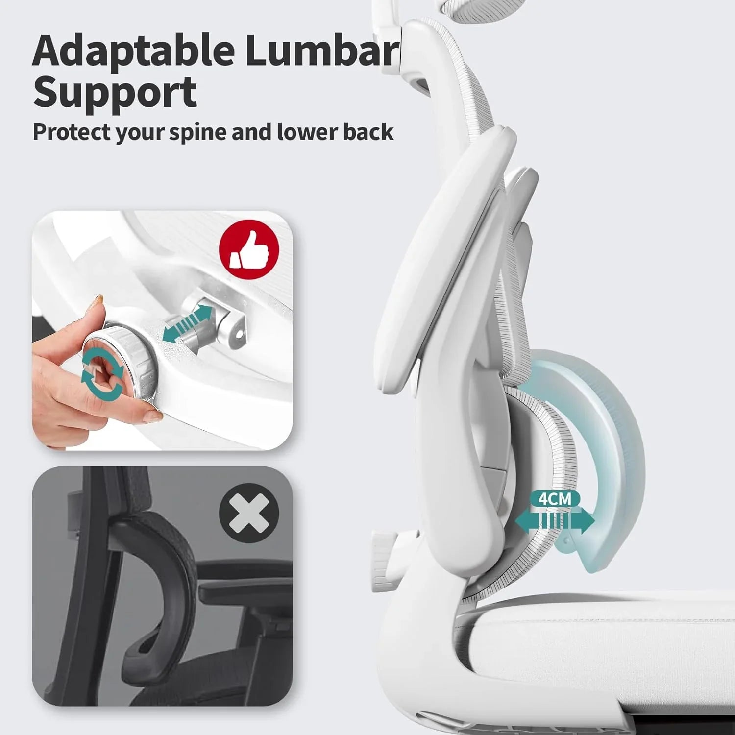 Chaise de bureau ergonomique TRALT, 150 kg, chaise de jeu à domicile avec roulettes