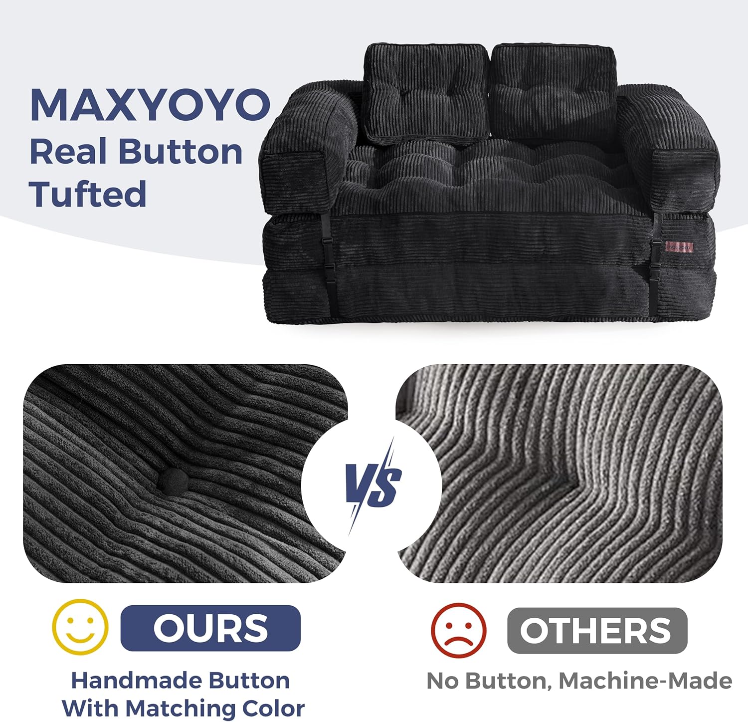 Canapé-lit pliant, canapé-lit convertible en L avec accoudoirs et oreillers